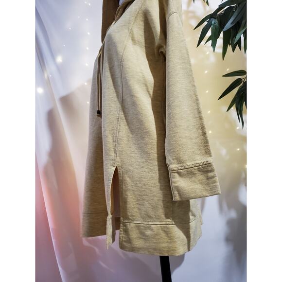 Soft Surroundings Soho Hoodie Heather Yellow Terry Tunic Sweatshirt Womens M - Picture 5 of 10